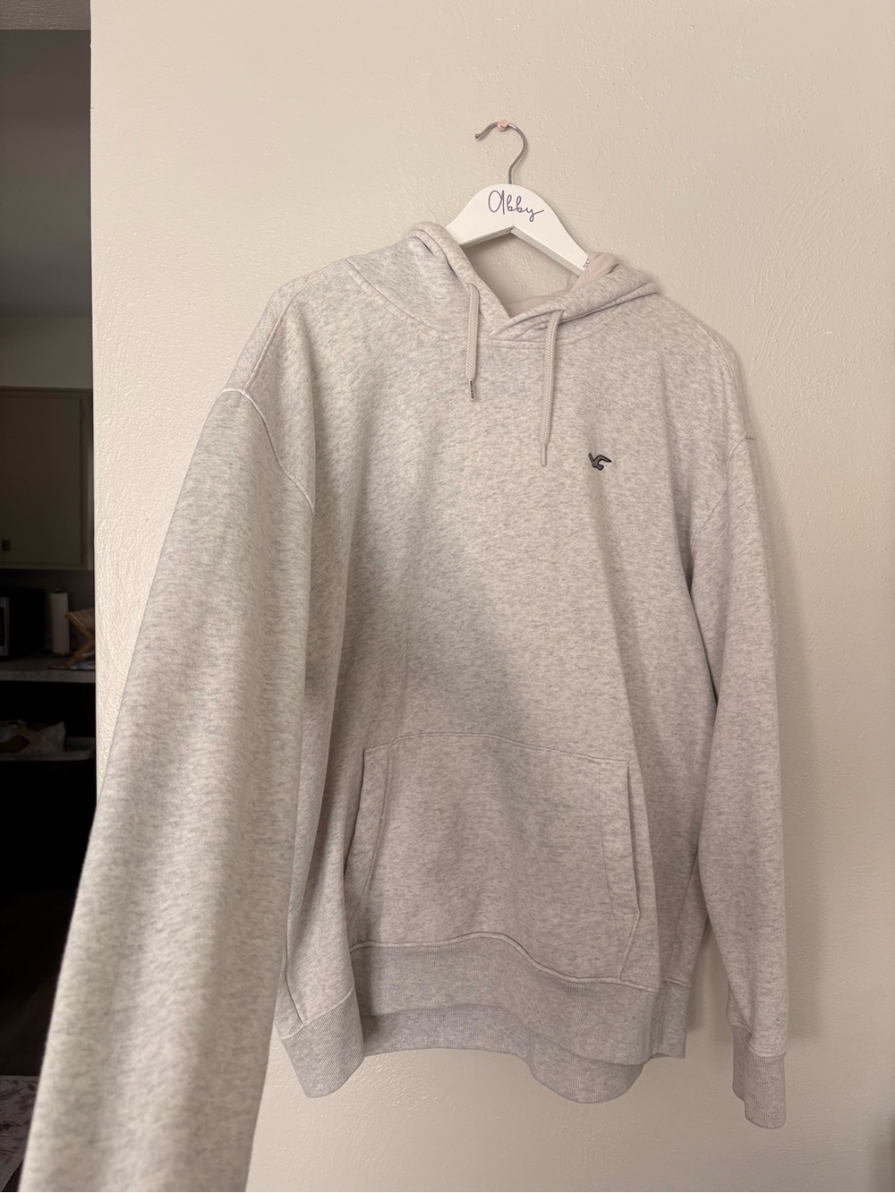 Hollister Light Gray Sweatshirt